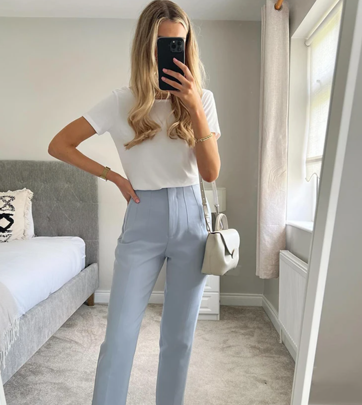 Vintage High Waist Straight Pants