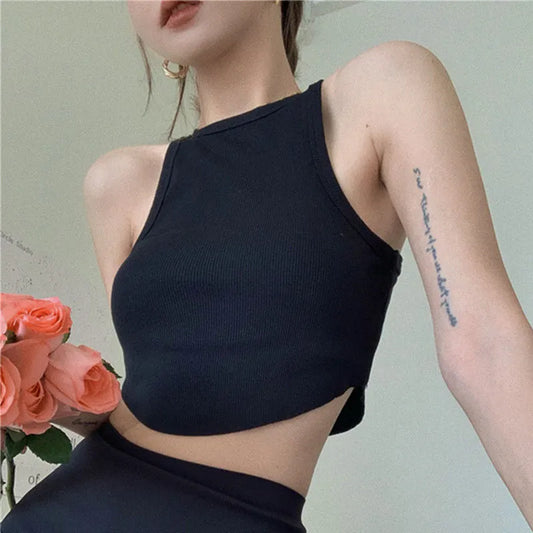 Sexy Tank Turtleneck Crop Top