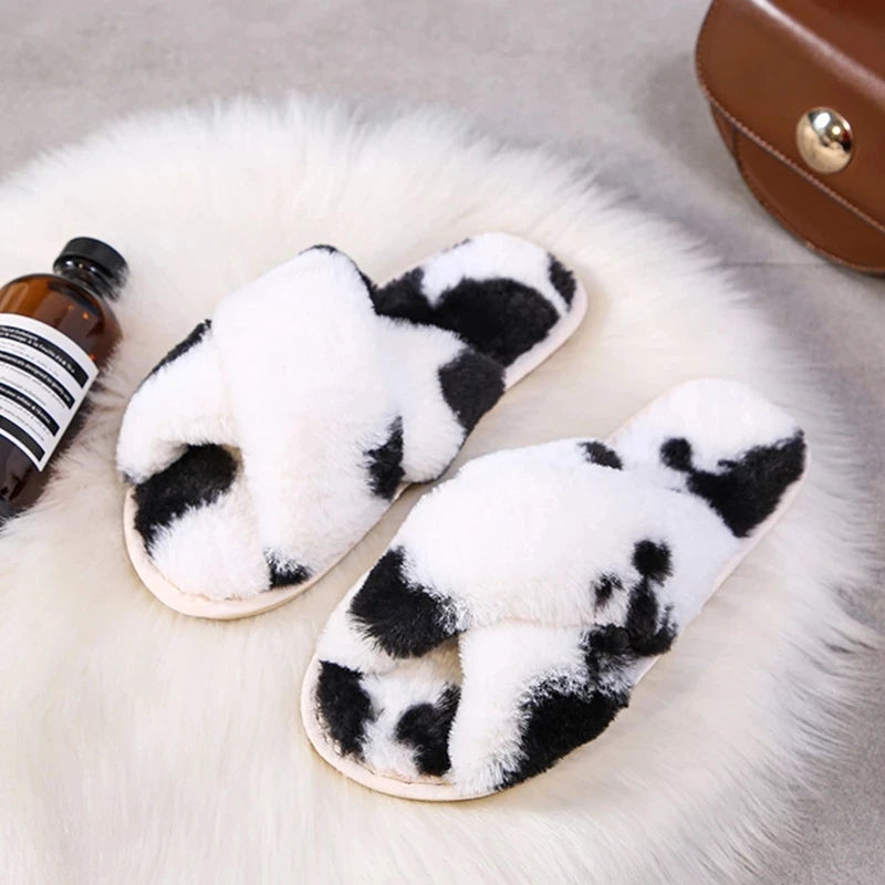 Faux Fur Woman Slippers