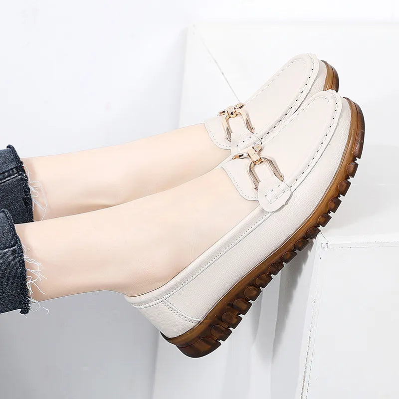 Leather Casual Ladies Loafers