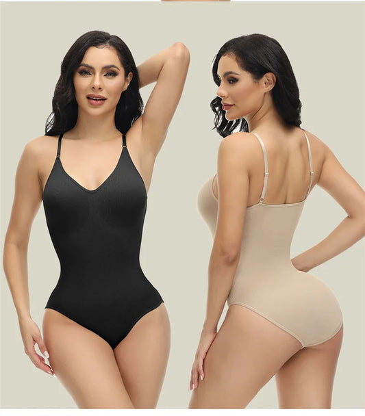 V-Neck Spaghetti Strap Compression Body Suits