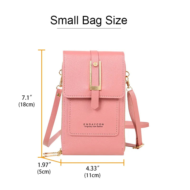 Soft Leather Touch Screen Mobile Bags for Women Bags