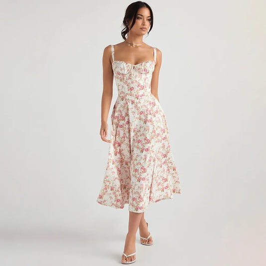 Summer Sundress Floral Print Dresses